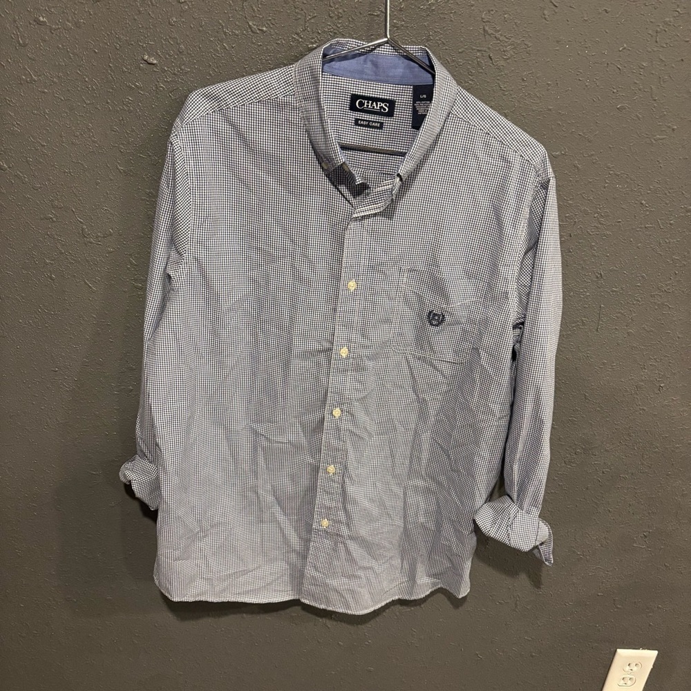 Chaps Men's Blue Checkered Shirt